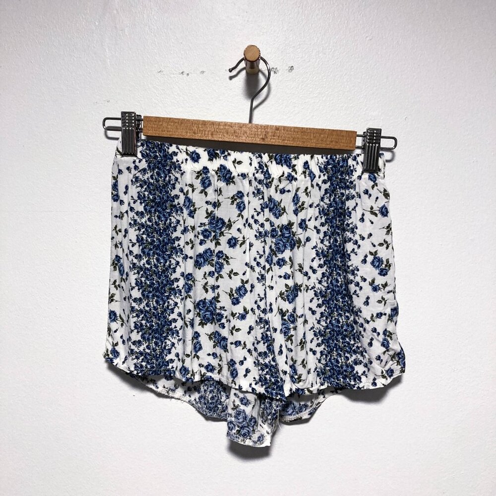 Brandy Melville Blue Floral Shorts